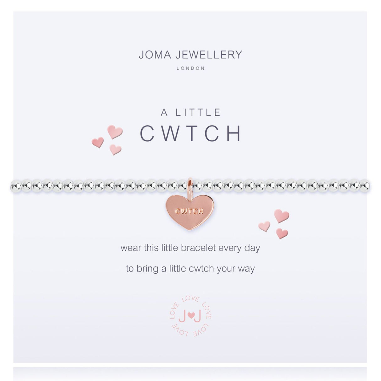 Joma Jewellery Silver A Little 'Cwtch' Welsh Bracelet