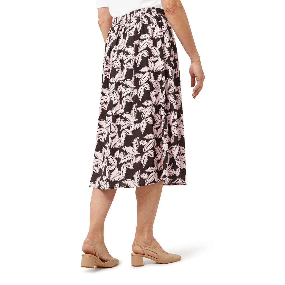 TIGI 14/16 Graphic Leaf Print Skirt