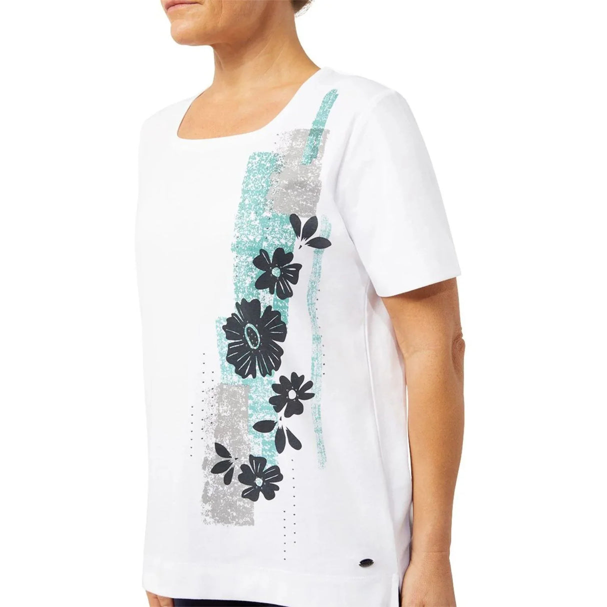 TIGI 14/16 Floral Embellished Placement Top