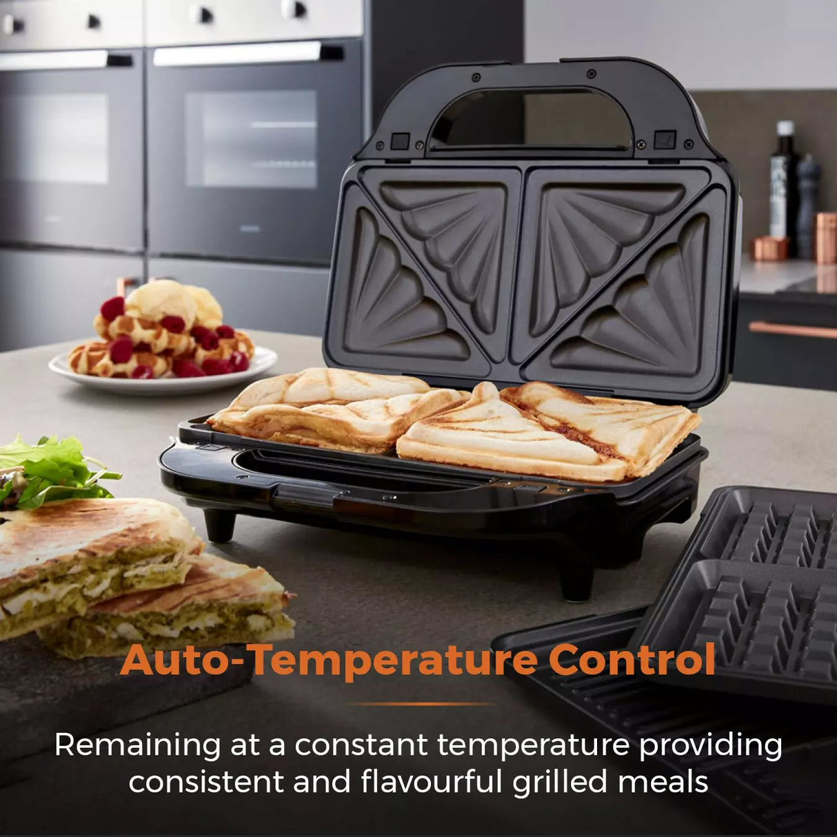 Tower 3 in 1 Deep Filled Sandwich Maker 900W - T27032