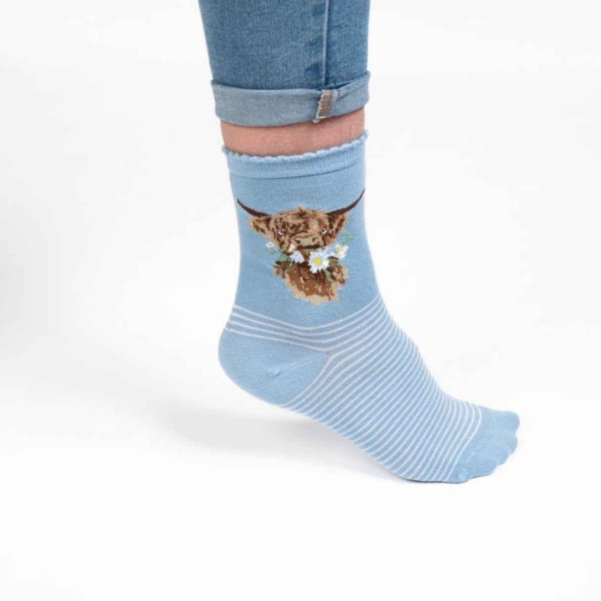 Wrendale 4-7 Daisy Coo Highland Cow Socks