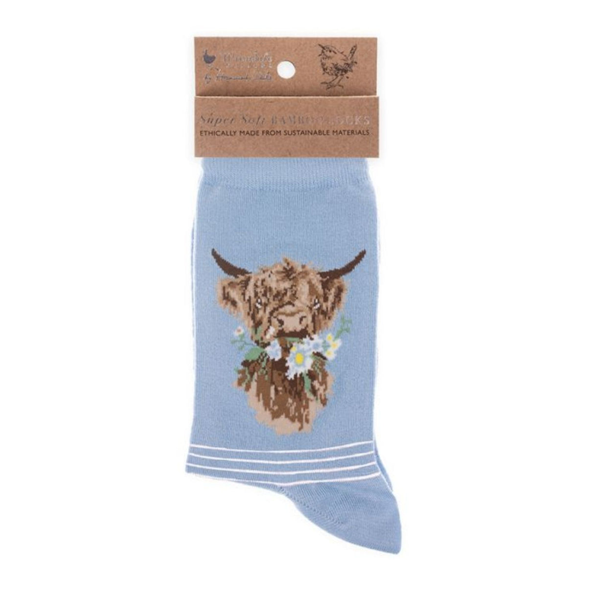 Wrendale 4-7 Daisy Coo Highland Cow Socks