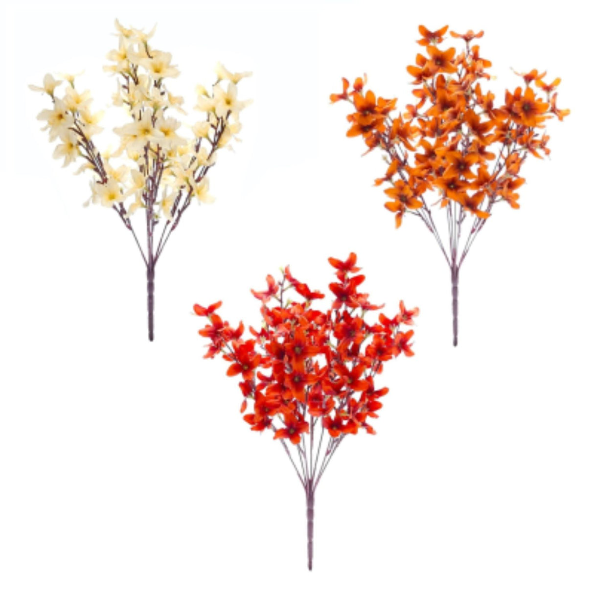 Sincere Floral 52cm Autumnal Blossom Bush (Choice of 3)