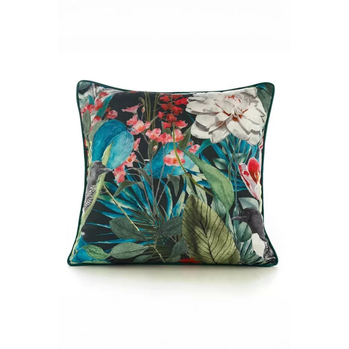Deyongs 50cm Fauna Soft Velvet Pipe Trimmed Filled Cushion
