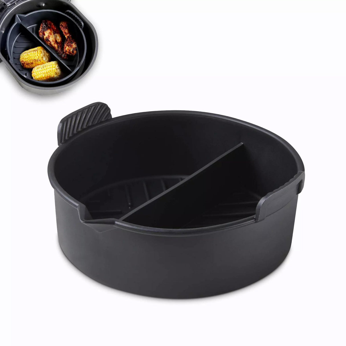 Tower Round Solid Silicone Tray with Divider