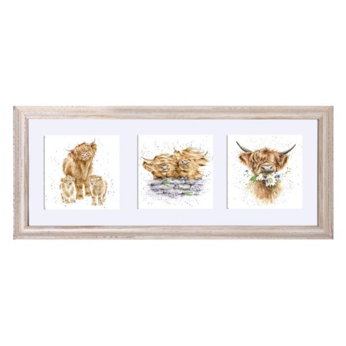 Wrendale 61cm A Trio of Highland Cows Picture Frame