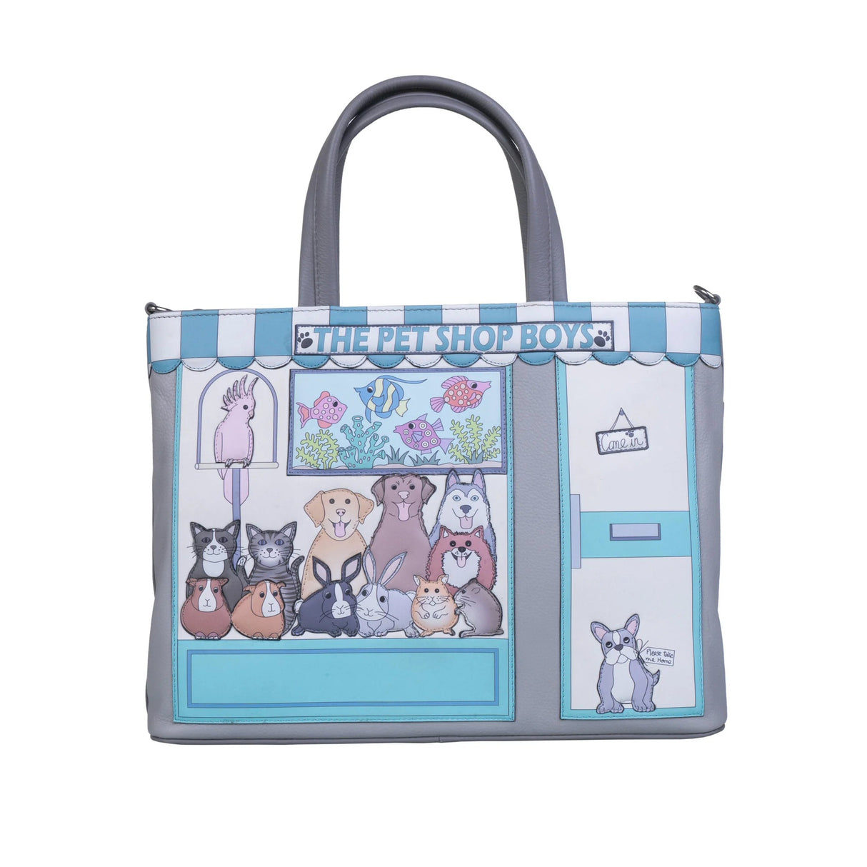 Mala Leather Grey Beaus Pet Shop Pals Multiway Grab Bag