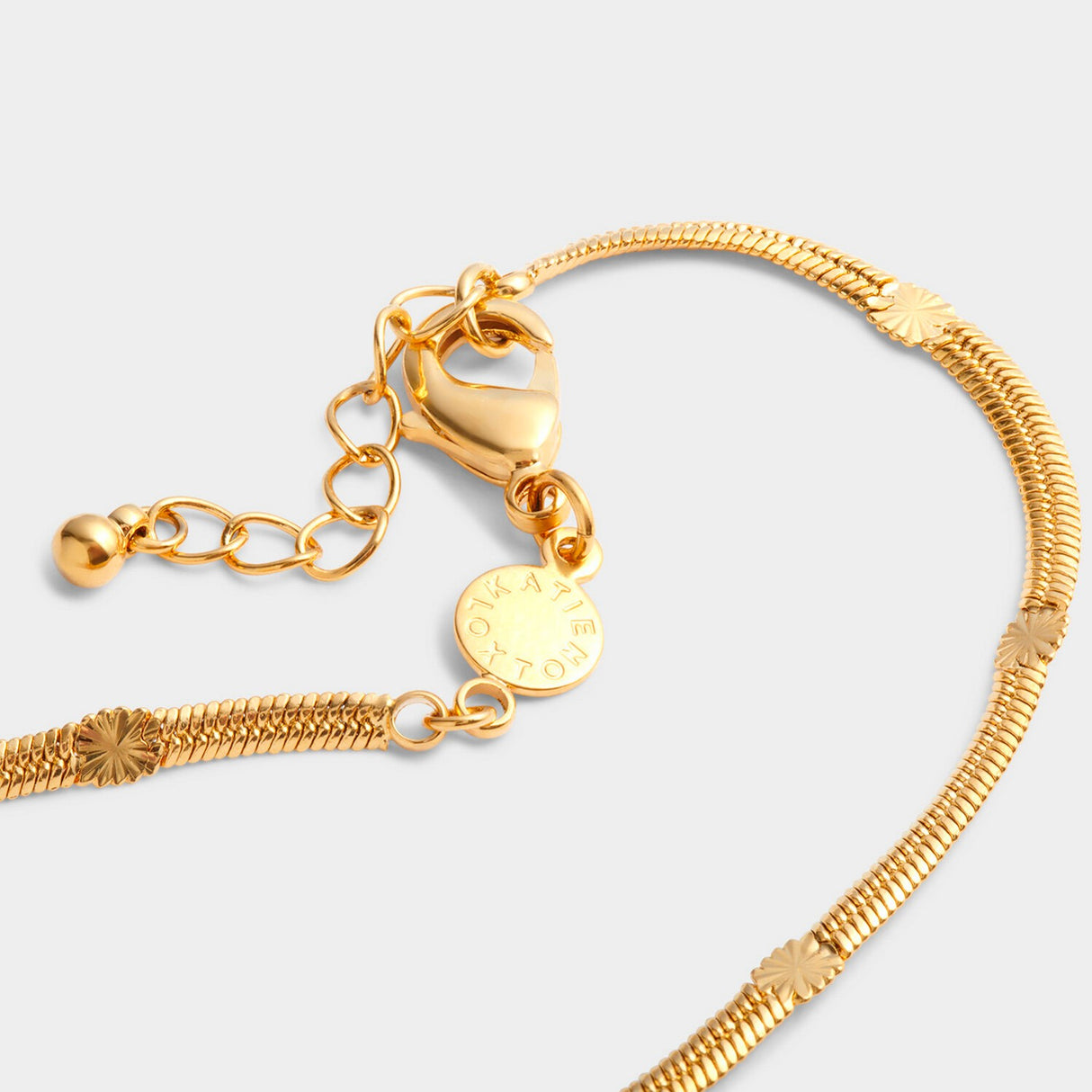 Katie Loxton Celeste Waterproof Gold Snake Chain Bracelet