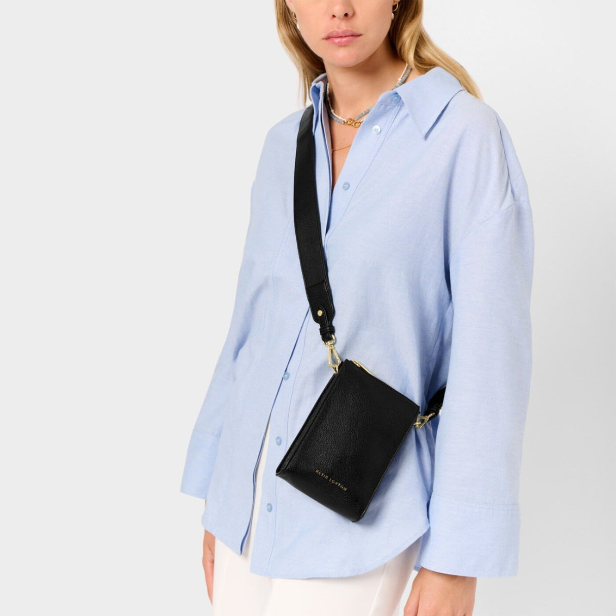 Katie Loxton 18cm Black Effie Slim Crossbody Bag