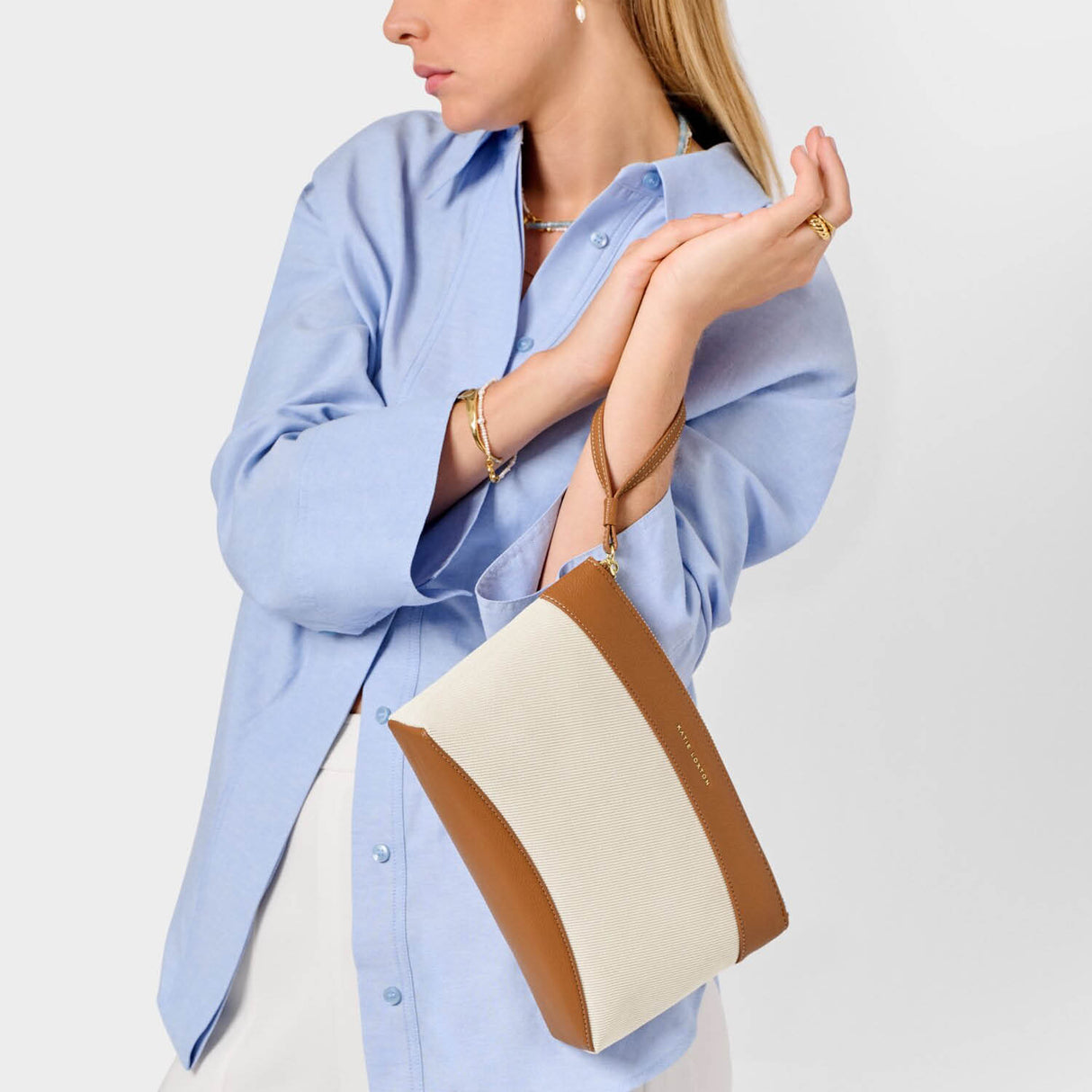 Katie Loxton Siena Canvas Wristlet Clutch Bag