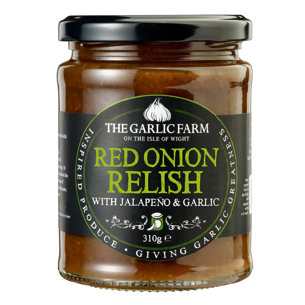 The Garlic Farm 310g Red Onion & Jalapeno Relish
