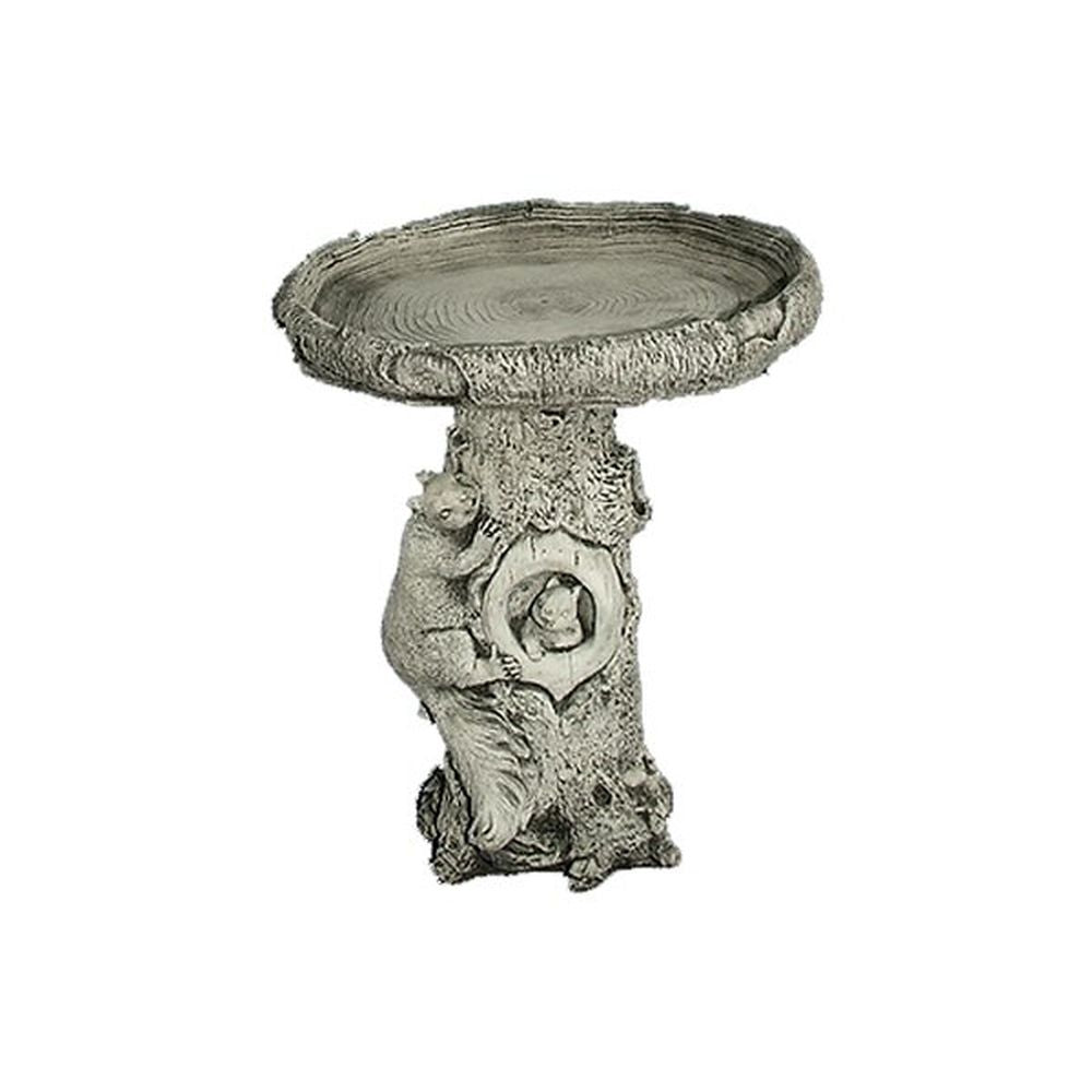 Dream Gardens 42cm Small Squirrel Stone Bird Bath