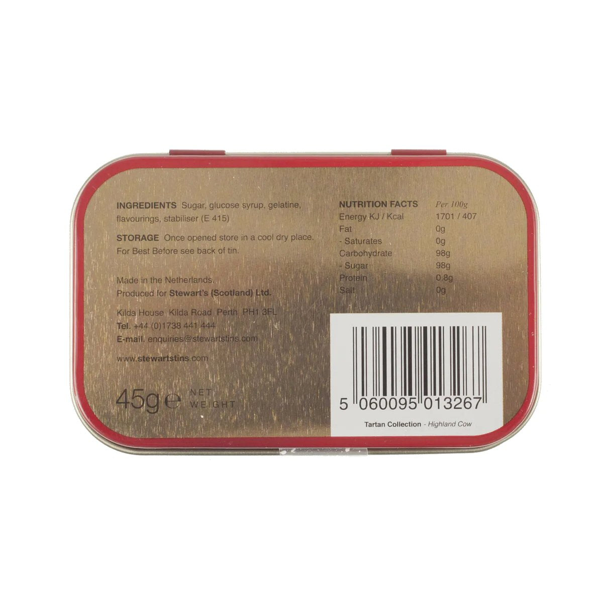 Stewart's 40g Mints in Highland Cow Tin