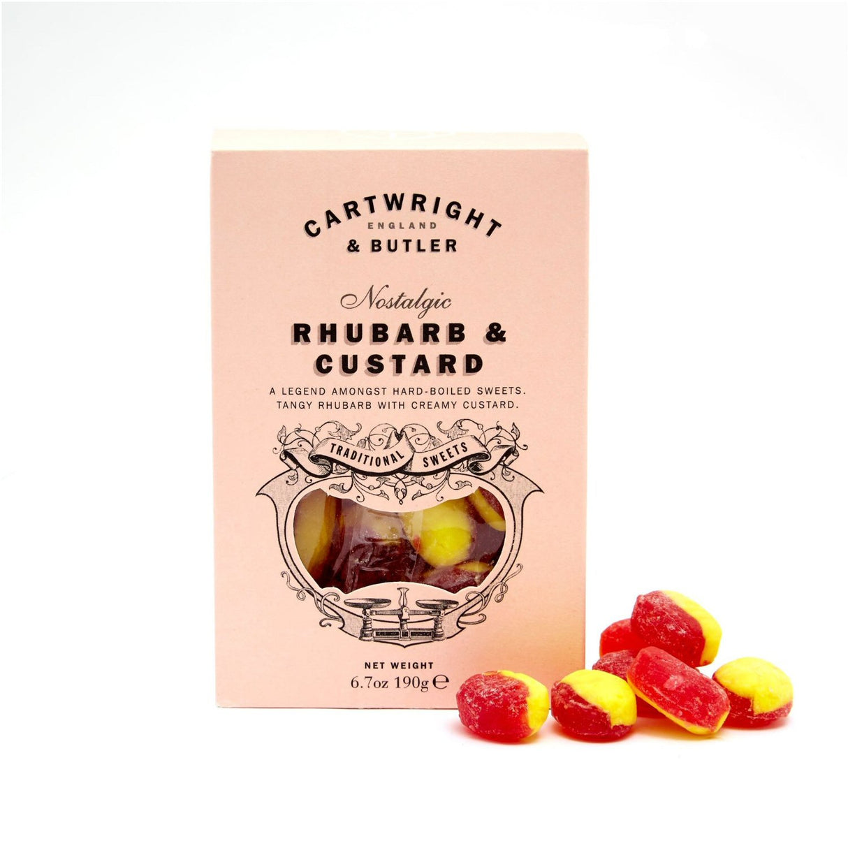 Cartwright & Butler 190g Rhubarb & Custard Sweets