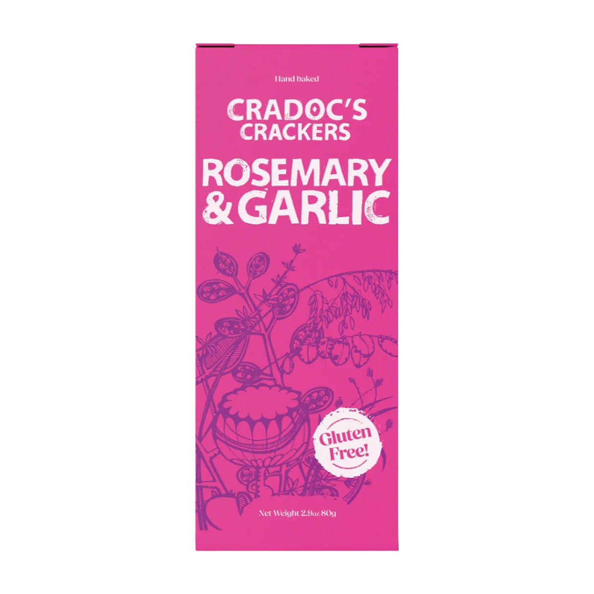 Cradoc's 80g Gluten Free Rosemary & Garlic Crackers