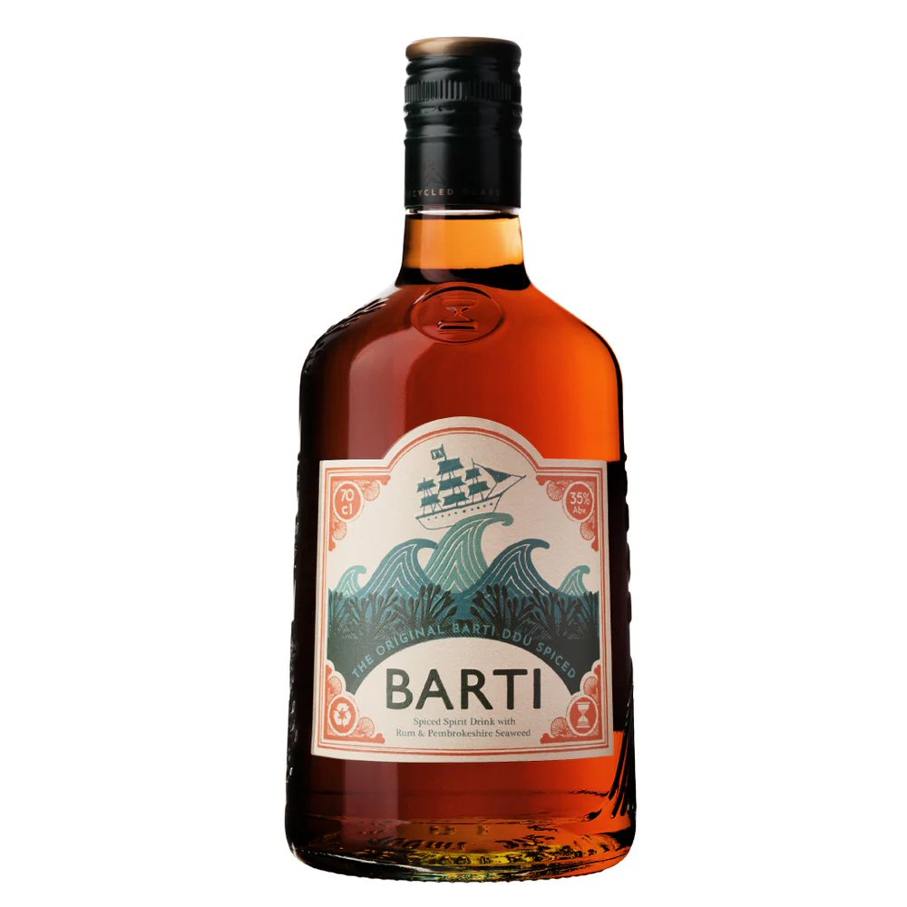 Barti 70cl Spiced Pembroke Seaweed Rum Gift Set with Mug