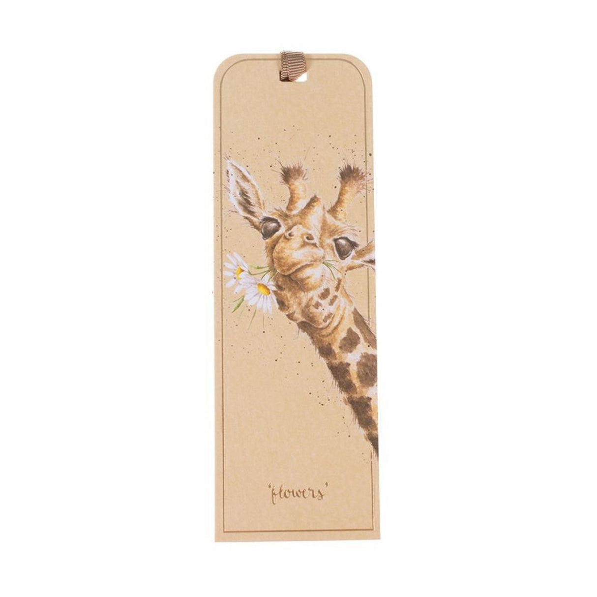 Wrendale 15cm Flowers Giraffe Bookmark