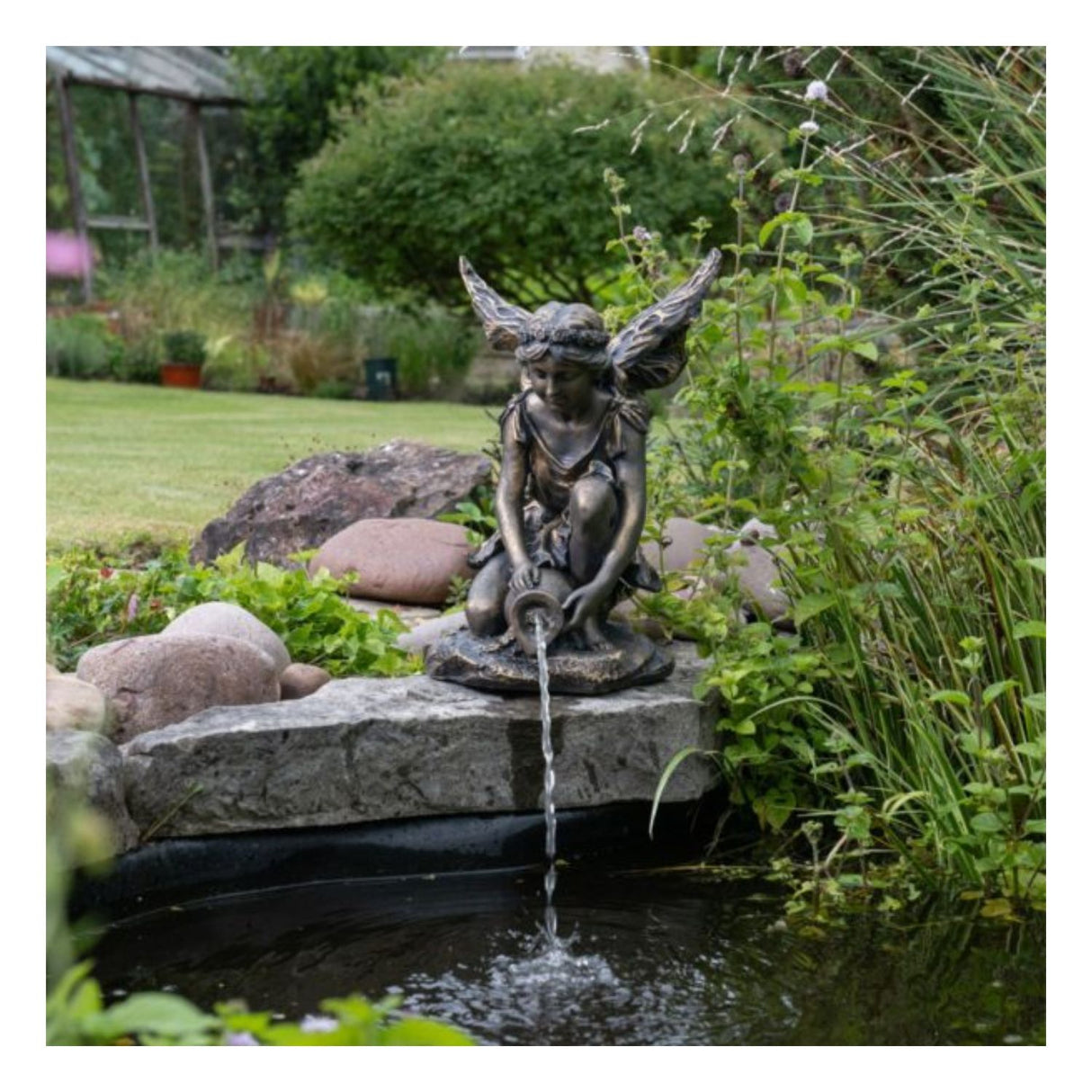 Blagdon Fairy And Urn Pond Spitter