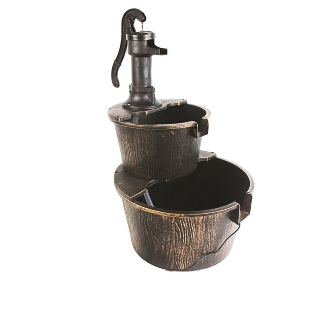 Bermuda 69cm 2 Tier Barrel Mains Powered Water Feature