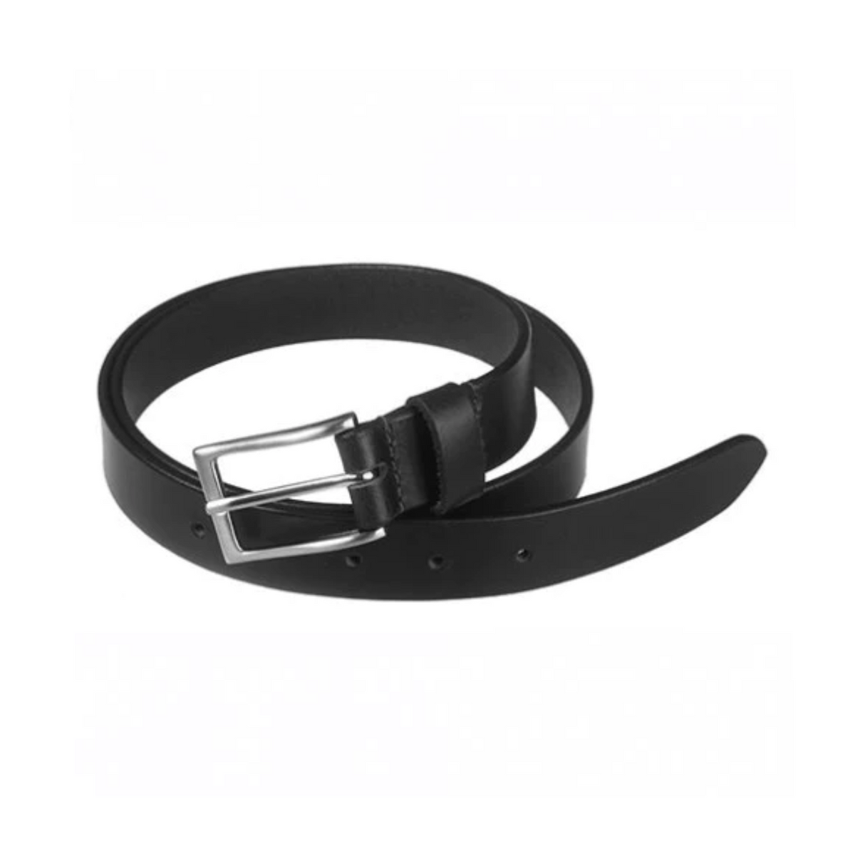 Charles Smith 30mm Leather Belt w/ Gun Metal Buckle - Black