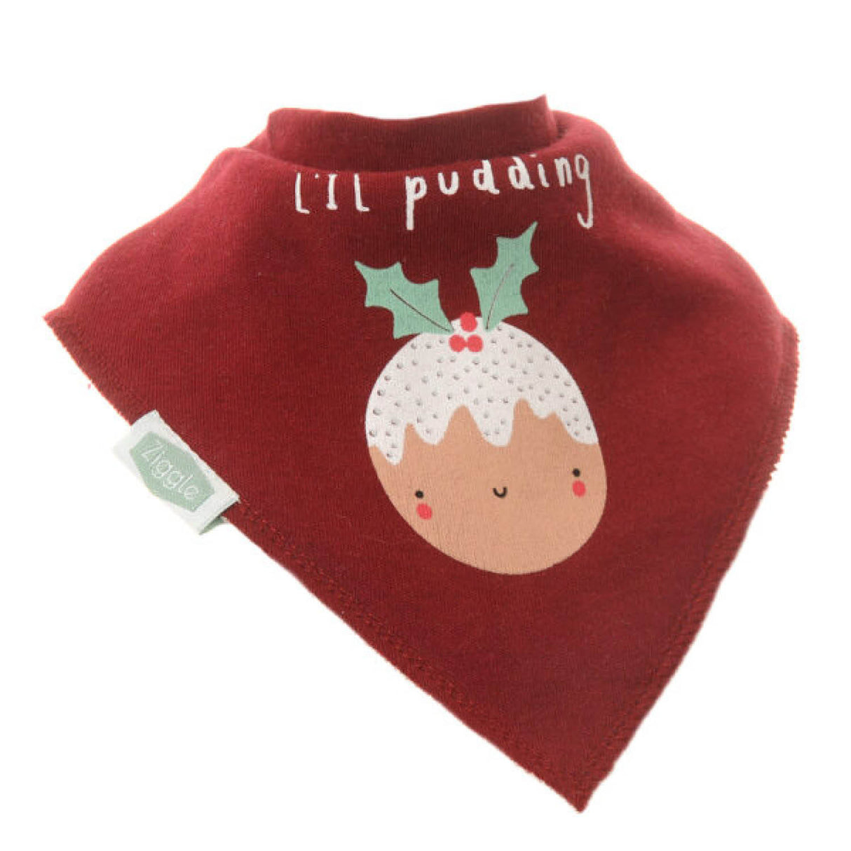 Ziggle Baby Little Pudding Christmas Bib