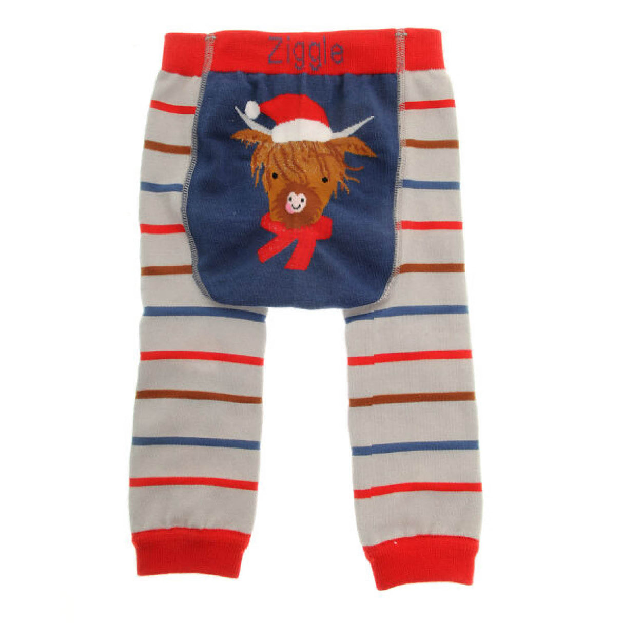 Ziggle Baby Highland Cow Christmas Leggings & Socks Set - 0-6 Months