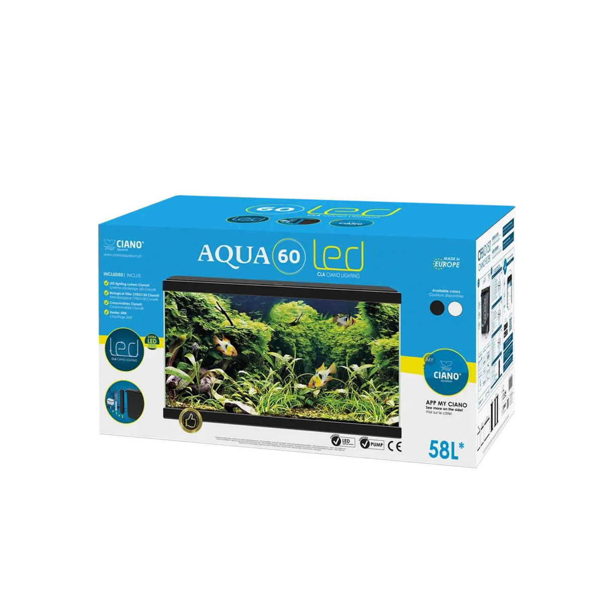 Ciano Black Aqua 60 LED Aquarium