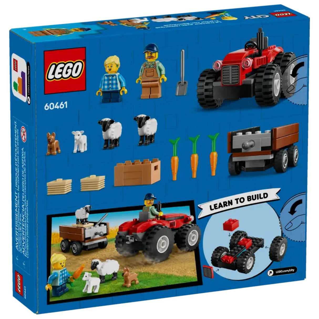 LEGO City Red Farm Tractor with Trailer & Sheep
