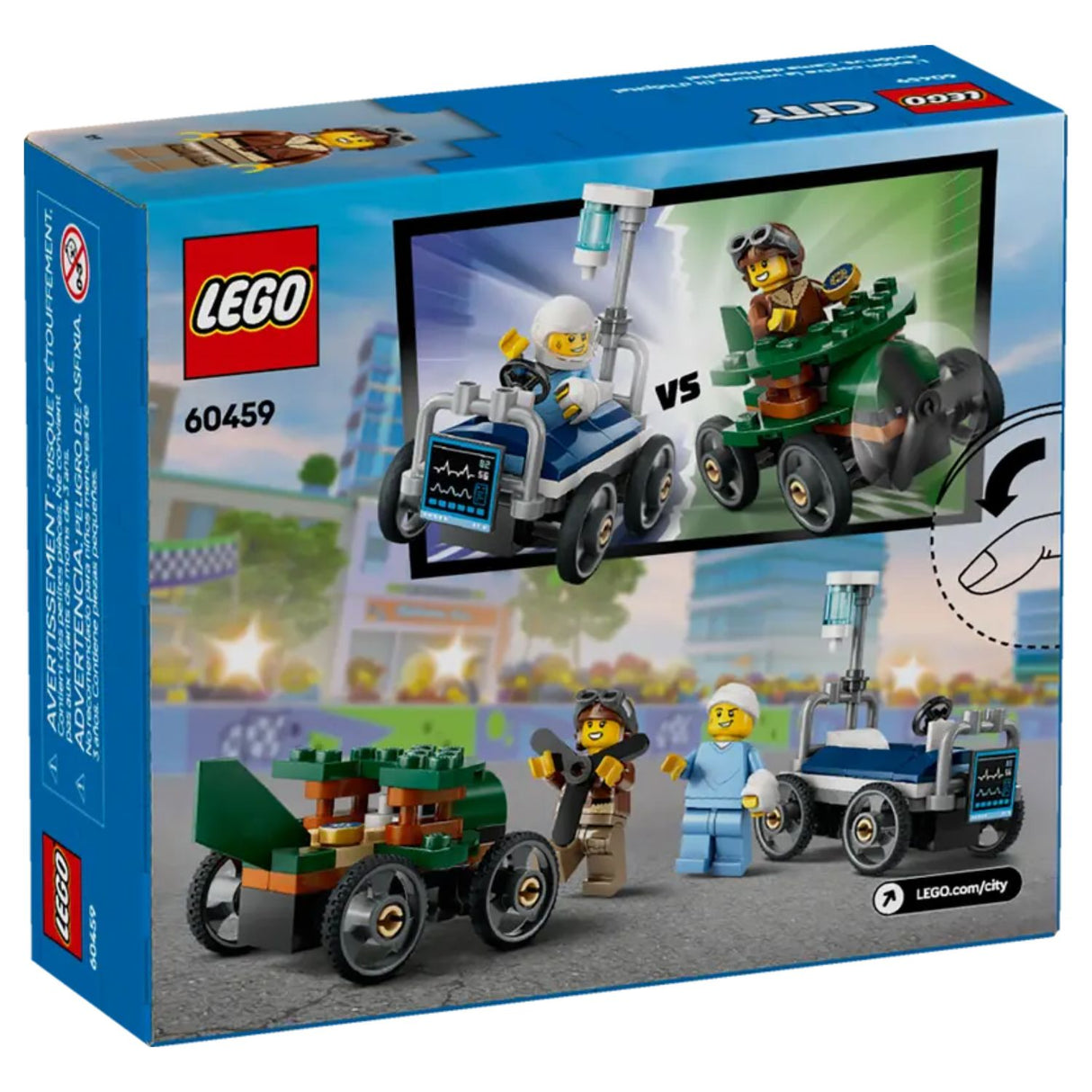 LEGO City Airplane vs. Hospital Bed Race Car Pack