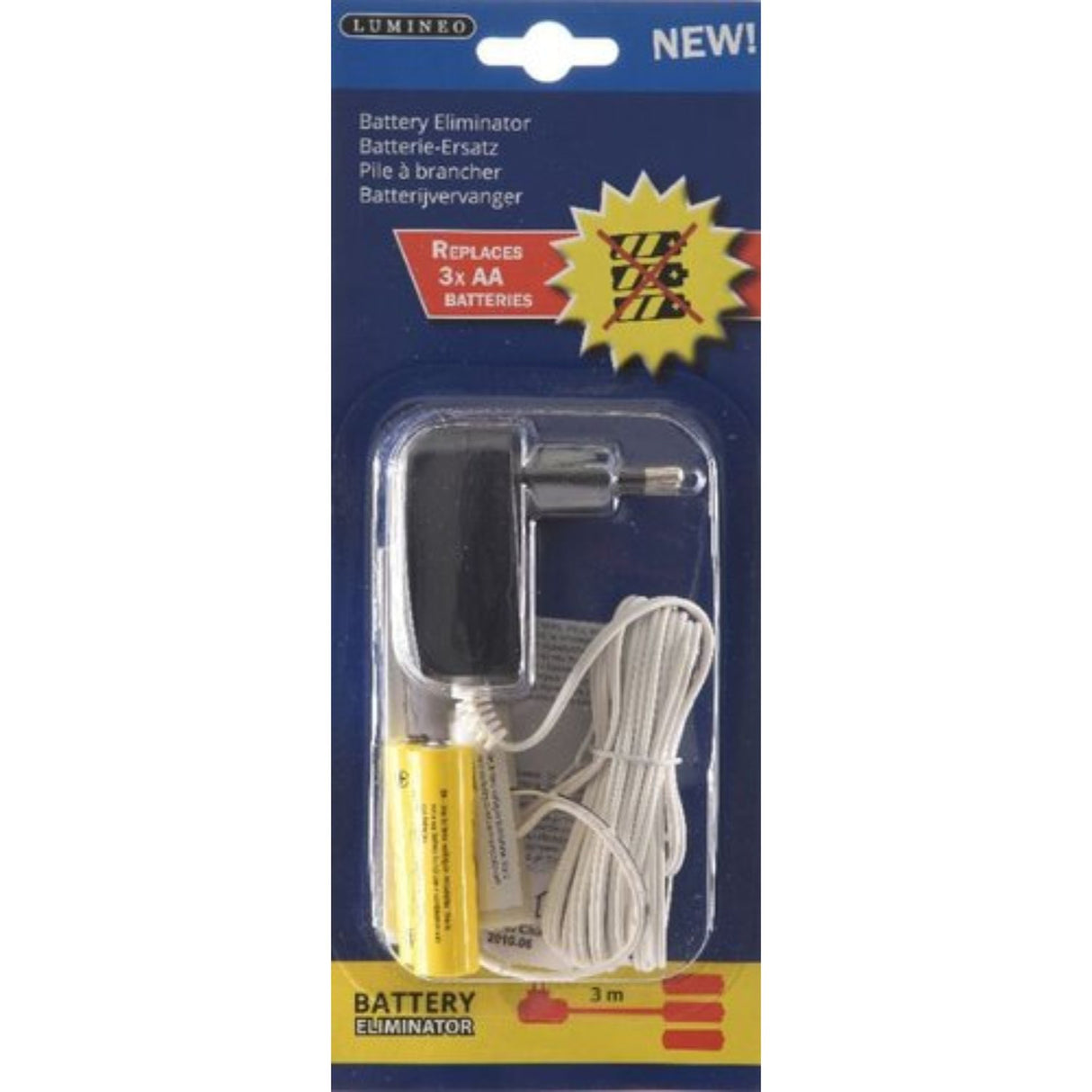 Lumineo 4.5V Battery Eliminator for a 3xAA Indoor Item