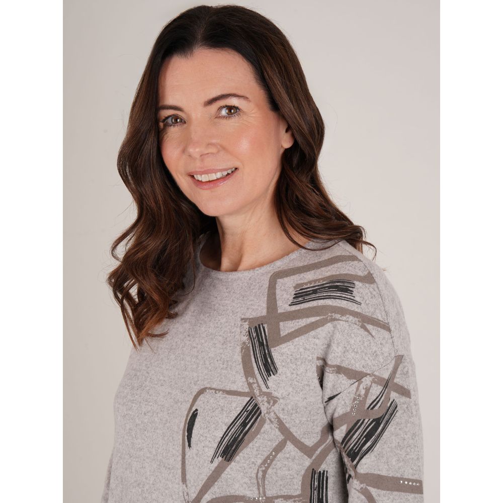 Tigi One Side Stripe Design Top - Grey