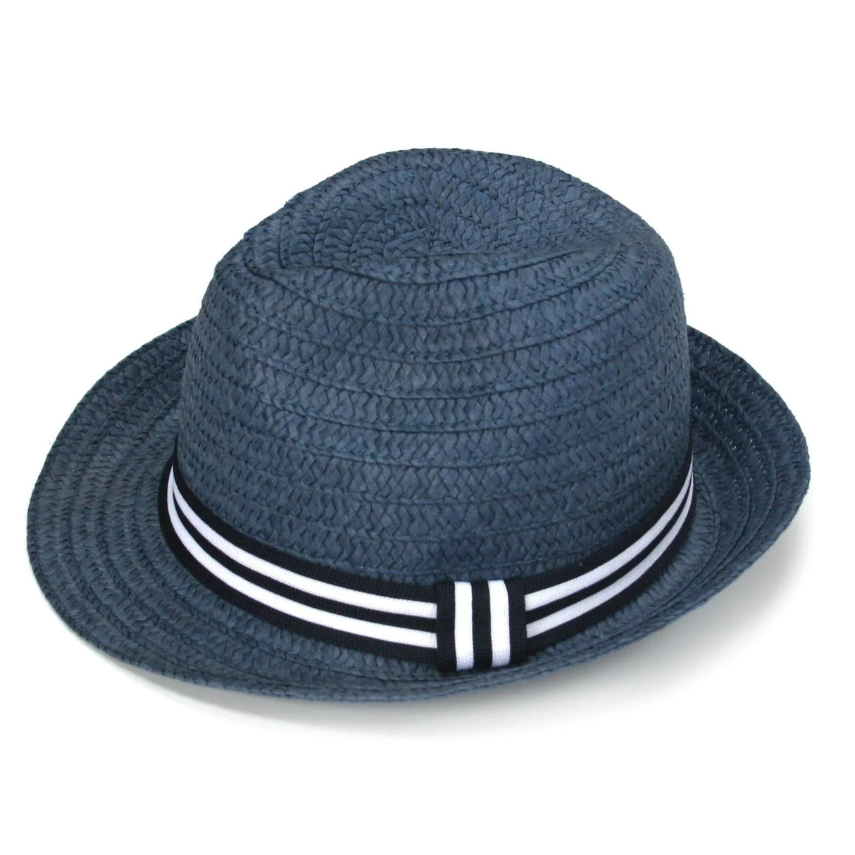 Black Ginger Blue Children's Trilby Foldable Hat with Band - 601-132