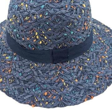 Black Ginger 57cm Dark Blue Confetti Cloche Foldable Hat