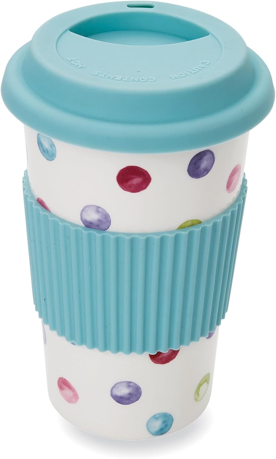 Cooksmart Spotty Dotty Ceramic Travel Mug