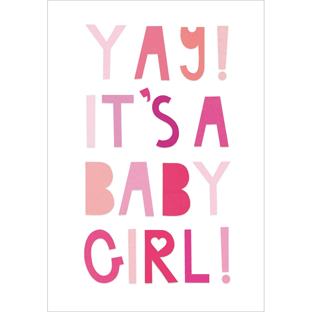 Woodmansterne YAY! It's a Baby Girl Card