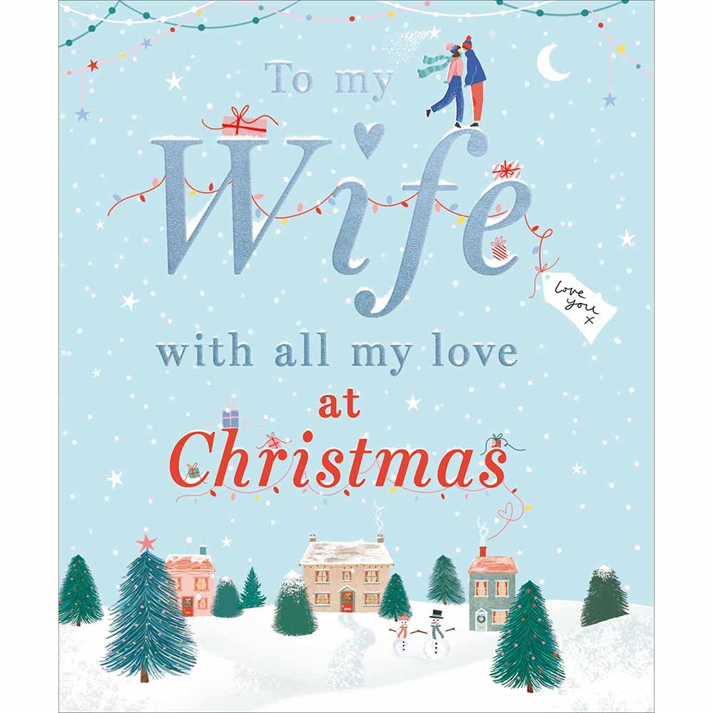 Woodmansterne Wife - Snowy Scene Christmas Card
