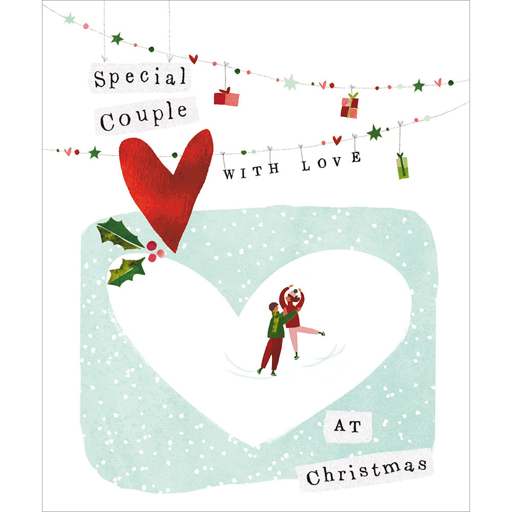 Woodmansterne Special Couple - Ice Skating Christmas Card