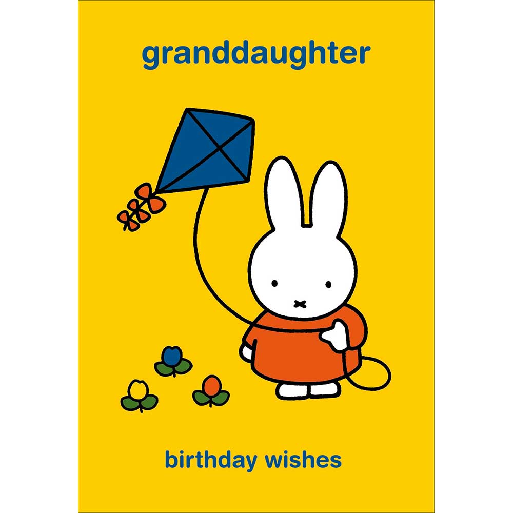 Woodmansterne Granddaughter Miffy with Kite Birthday Card