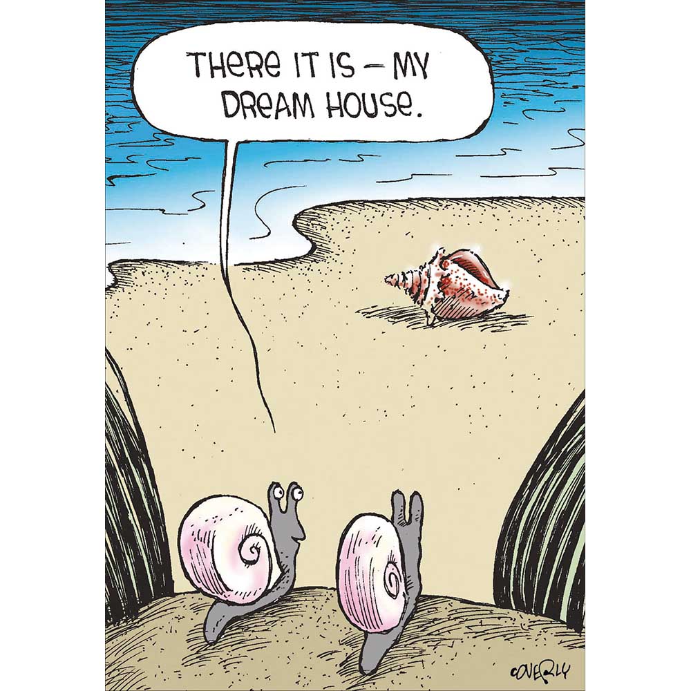 Woodmansterne Snails Dream House New Home Card