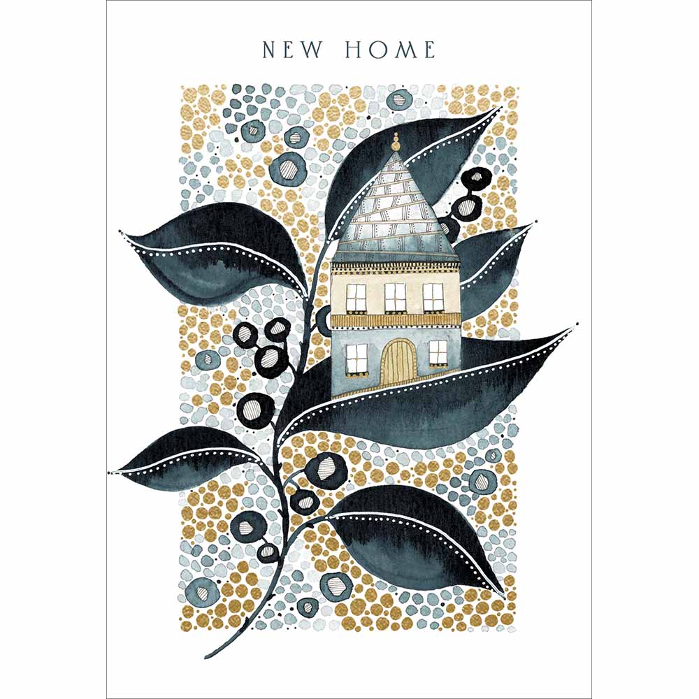 Woodmansterne Leaf House New Home Card