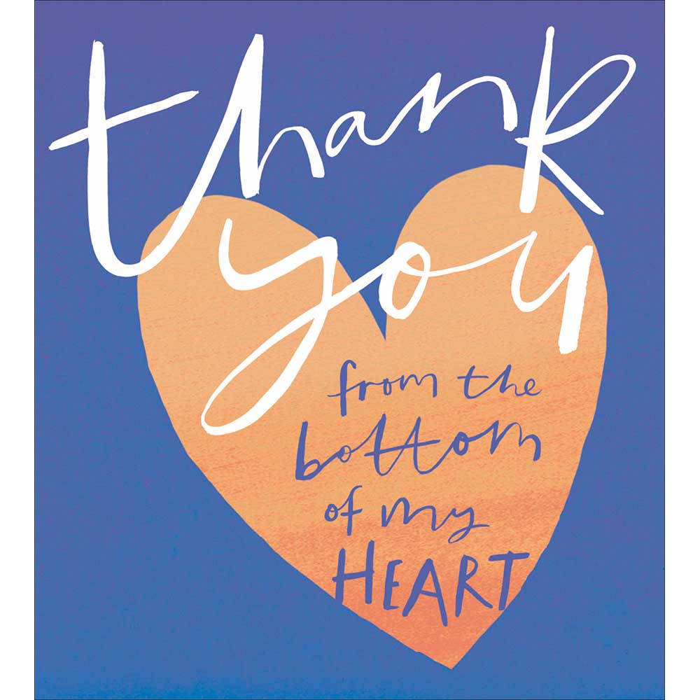 Woodmansterne Heart Thank You Card