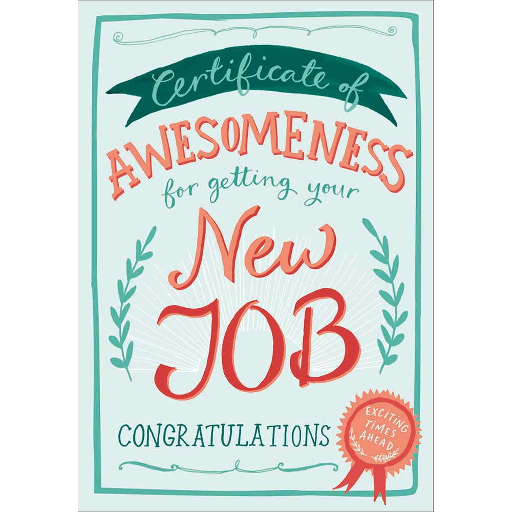 Woodmansterne Certificate New Job Card