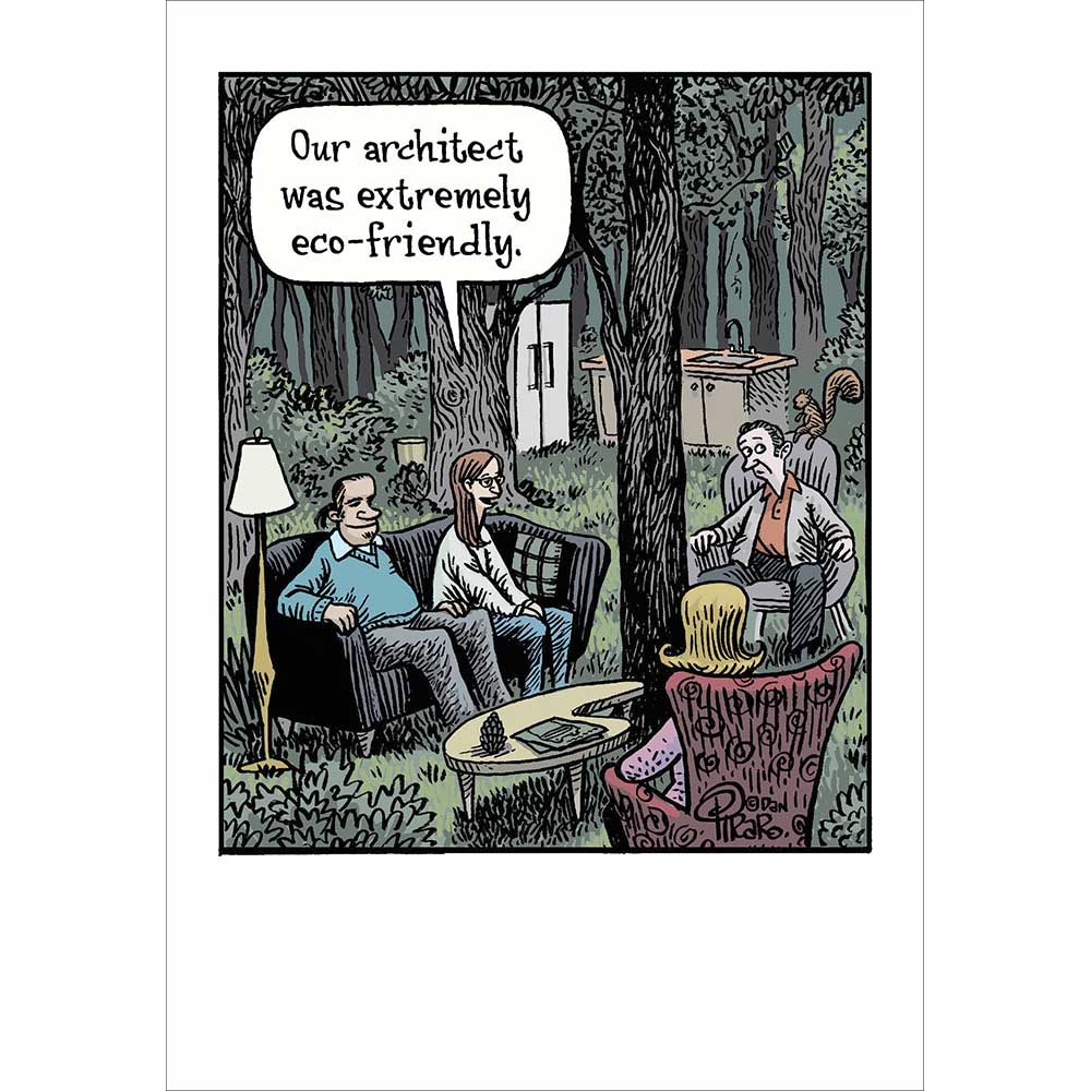 Woodmansterne Couple on Sofa in Woods Funny Blank Card