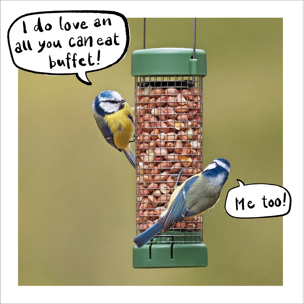 Woodmansterne Garden Bird Buffet Blank Card