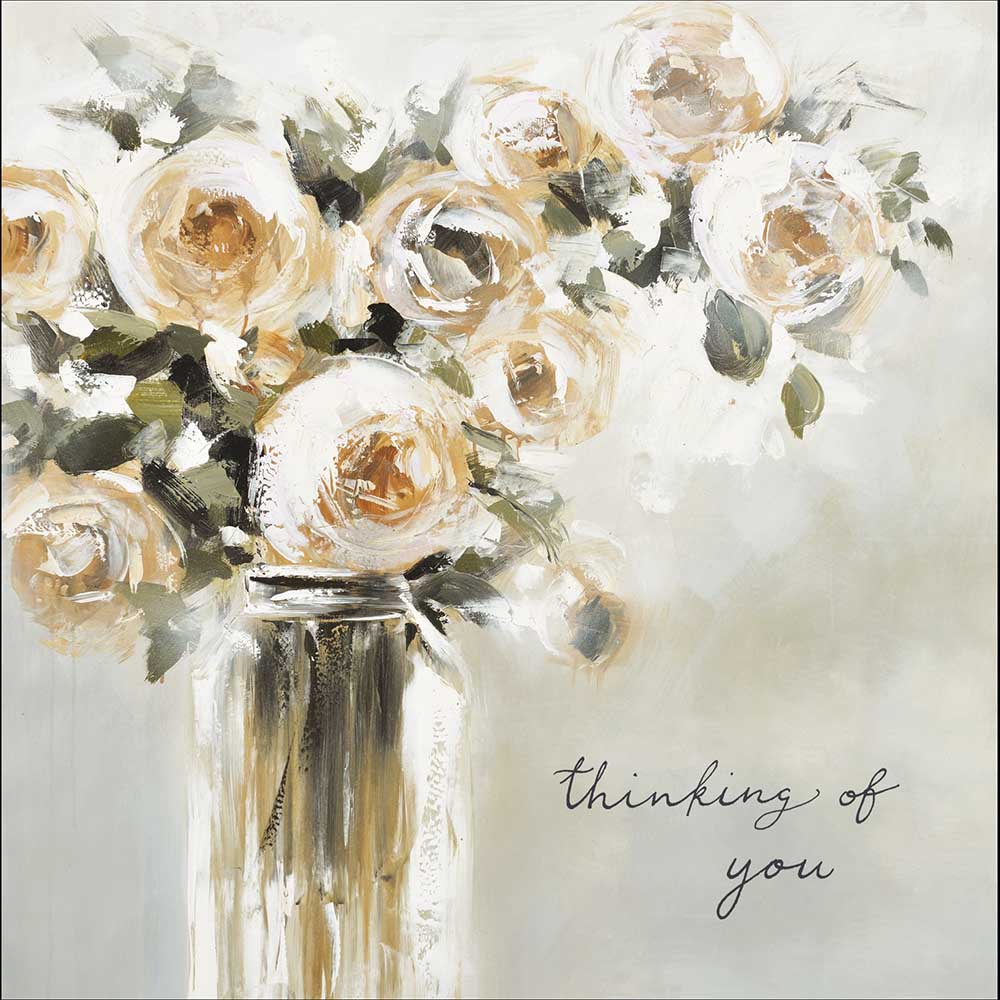 Woodmansterne Floral Vase Thinking of You Card