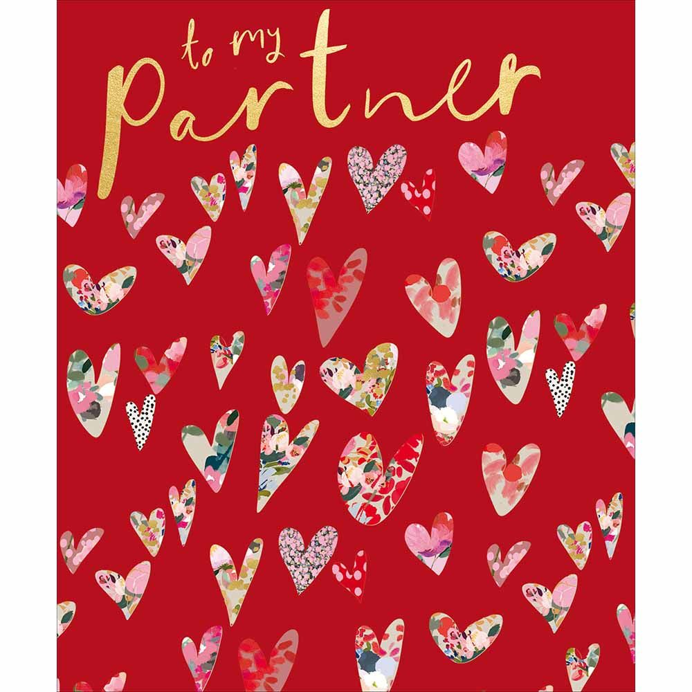 Woodmansterne Collage of Hearts Partner Valentine's Day Card