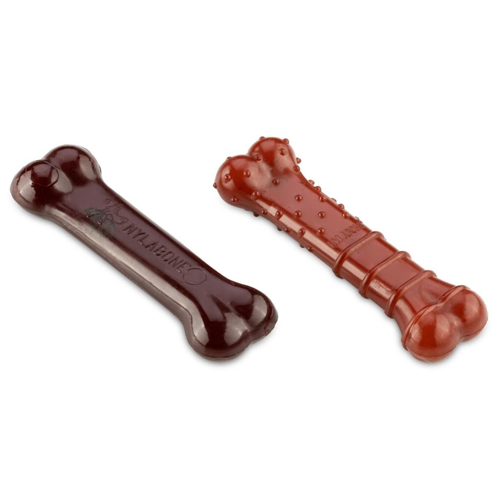 Nylabone Small Bacon & Steak Extreme Chew Basted Bone Twin Pack
