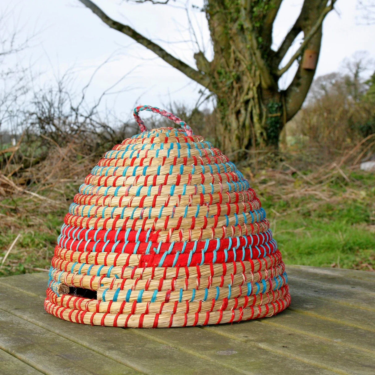 Wildlife World Recycled Saris Artisan Natural Bee Skep