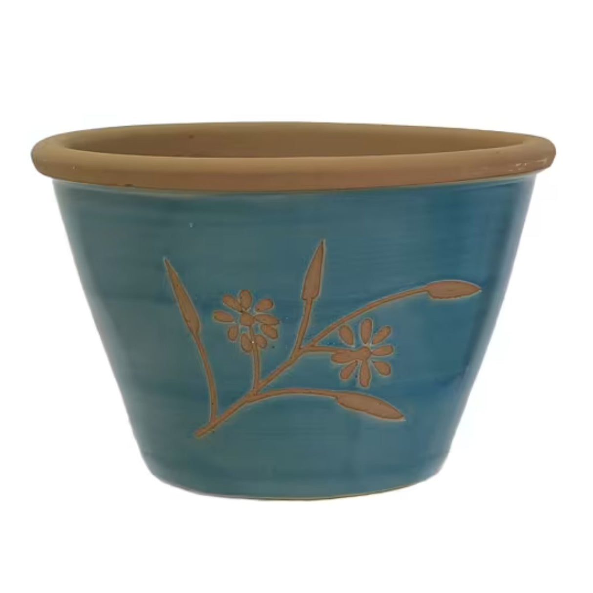 Woodlodge 23cm Bouquet Terracotta Pot - Light Blue