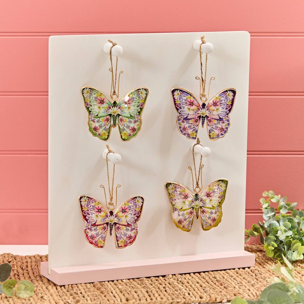 Richard Langs Floral Butterfly Metal Hanging Decorations (Choice of 4) - 6FD110
